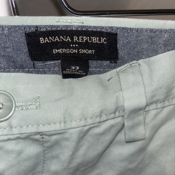 Banana Republic Aiden Shorts Mens Sz 33 Seafoam Green Easter Spring Preppy - Picture 2 of 3